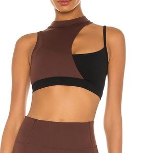 Sorrento Asymmetric Bra in Truffle & Black